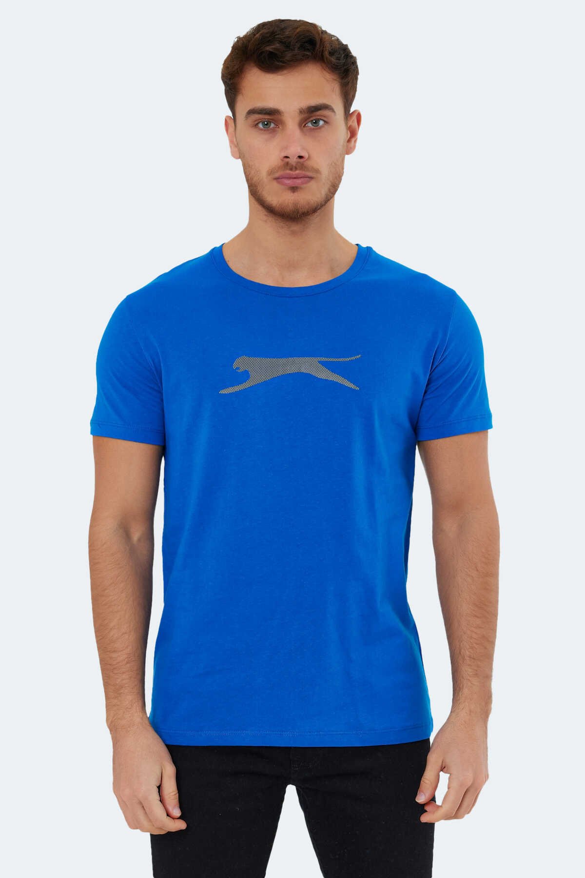 Slazenger - Slazenger SECTOR I Erkek Kısa Kollu T-Shirt Saks Mavi