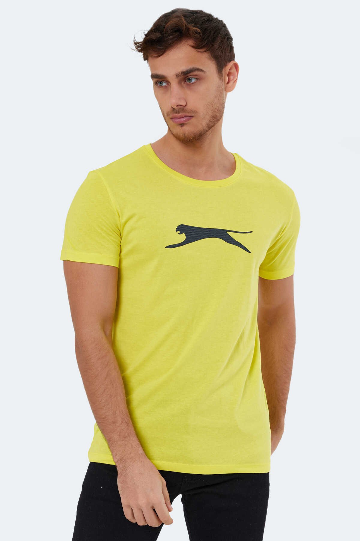 Slazenger - Slazenger SECTOR I Erkek Kısa Kol T-Shirt Sarı