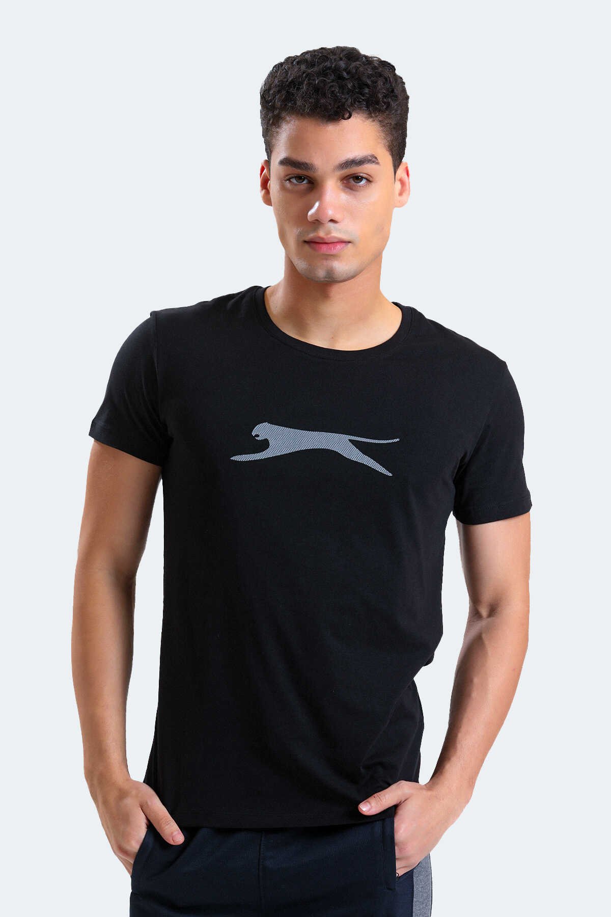Slazenger - Slazenger SECTOR I Erkek Kısa Kol T-Shirt Siyah