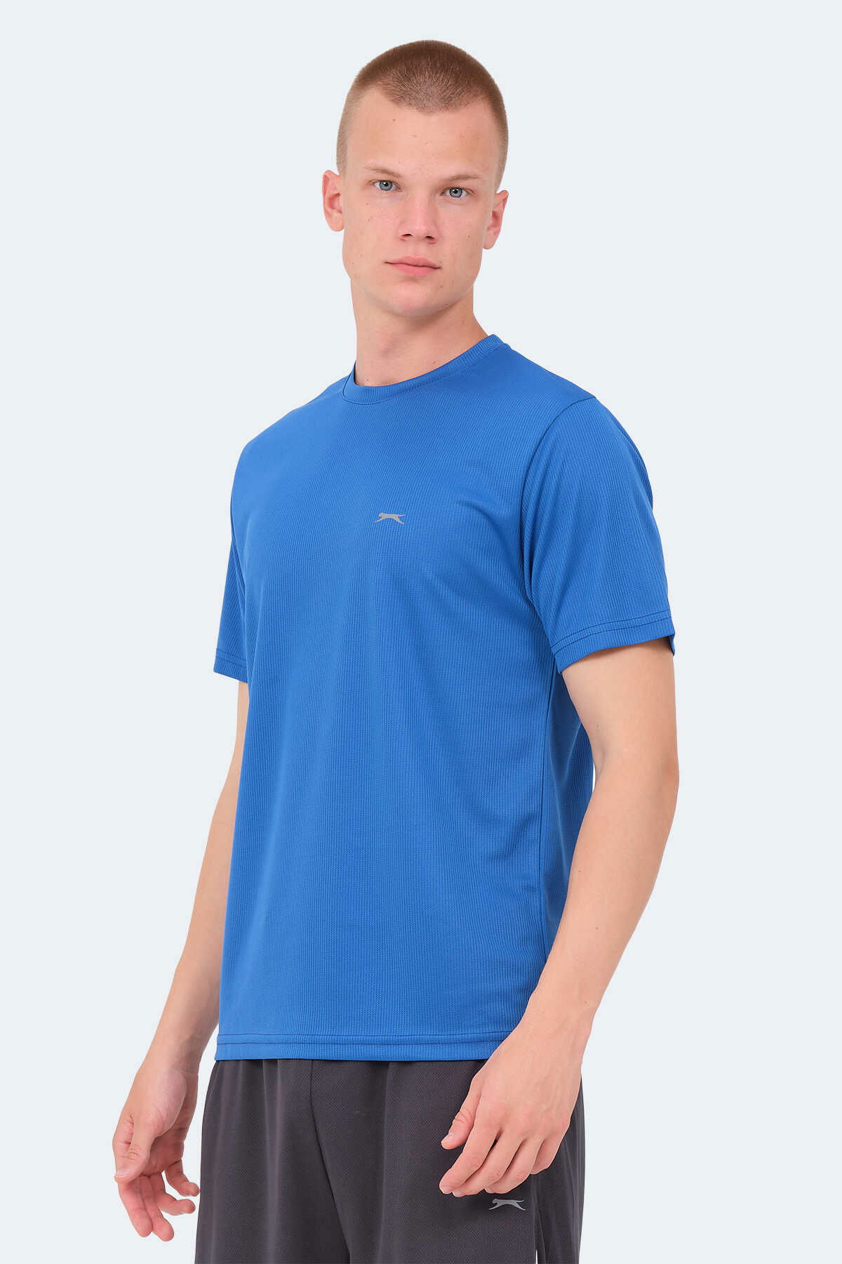 Slazenger - Slazenger SENATO I Erkek Kısa Kol T-Shirt Saks Mavi