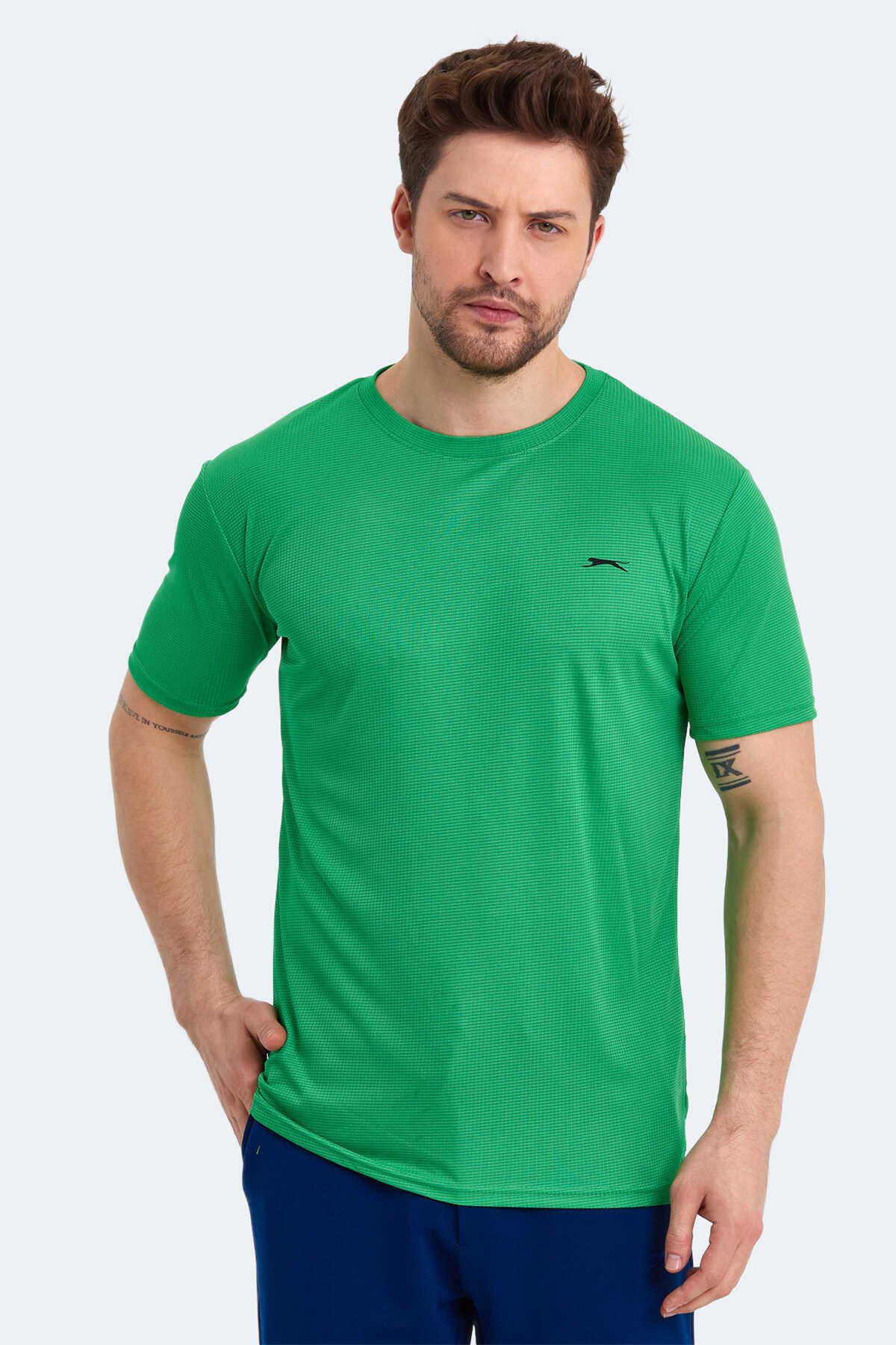 Slazenger - Slazenger SENATO I Erkek Kısa Kollu T-Shirt Yeşil