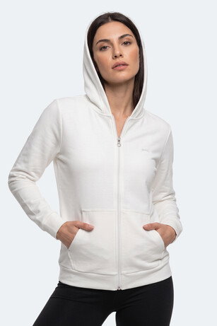 Slazenger SERA I Kadın Fermuarlı Ekru Sweatshırt