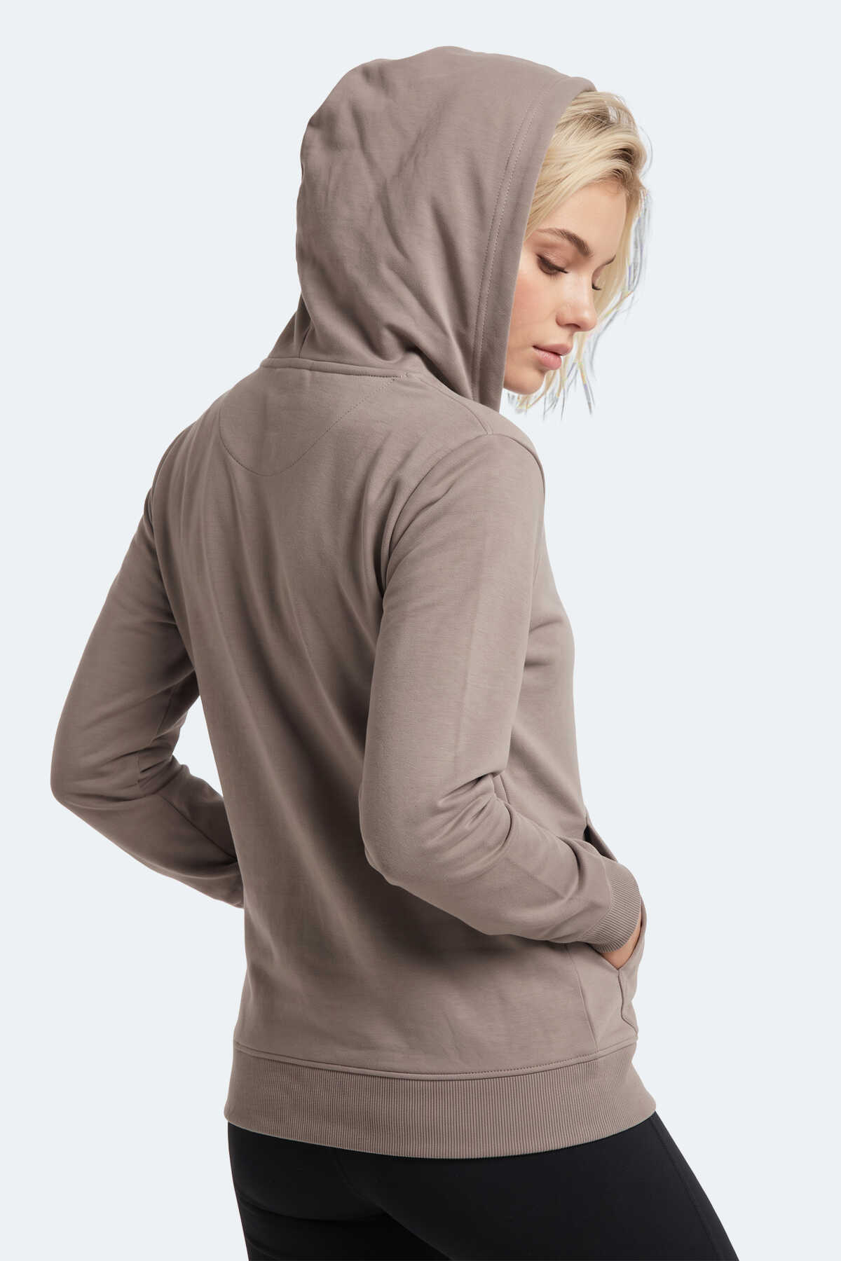 Slazenger SERA I Kadın Fermuarlı Gri Sweatshırt - 5