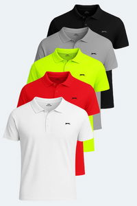 Slazenger - Slazenger SLOAN 5 li Set Erkek Beyaz - Siyah - Gri - Neon Yeşili - Kırmızı Tişört Slazenger - Slazenger SLOAN 5 li Set Erkek Beyaz - Siyah - Gri - Neon Yeşili - Kırmızı Tişört