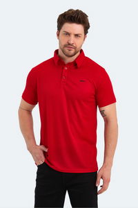 Slazenger - Slazenger SLOAN Erkek Polo Yaka Kırmızı Tişört