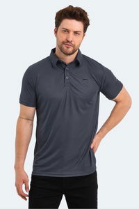 Slazenger - Slazenger SLOAN Erkek Polo Yaka Koyu Gri Tişört Slazenger - Slazenger SLOAN Erkek Polo Yaka Koyu Gri Tişört