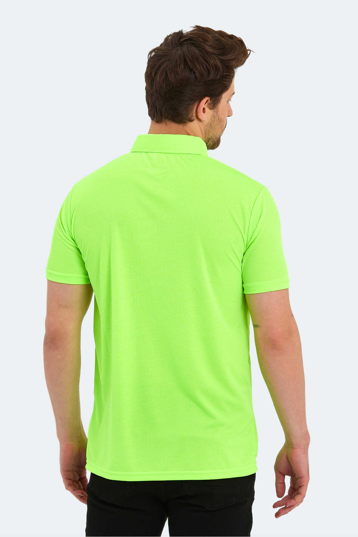Slazenger SLOAN Erkek Polo Yaka Neon Yeşil Tişört - 2