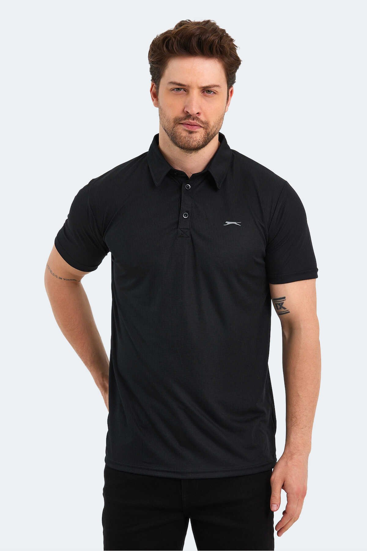 Slazenger - Slazenger SLOAN Erkek Kısa Kol T-Shirt Siyah