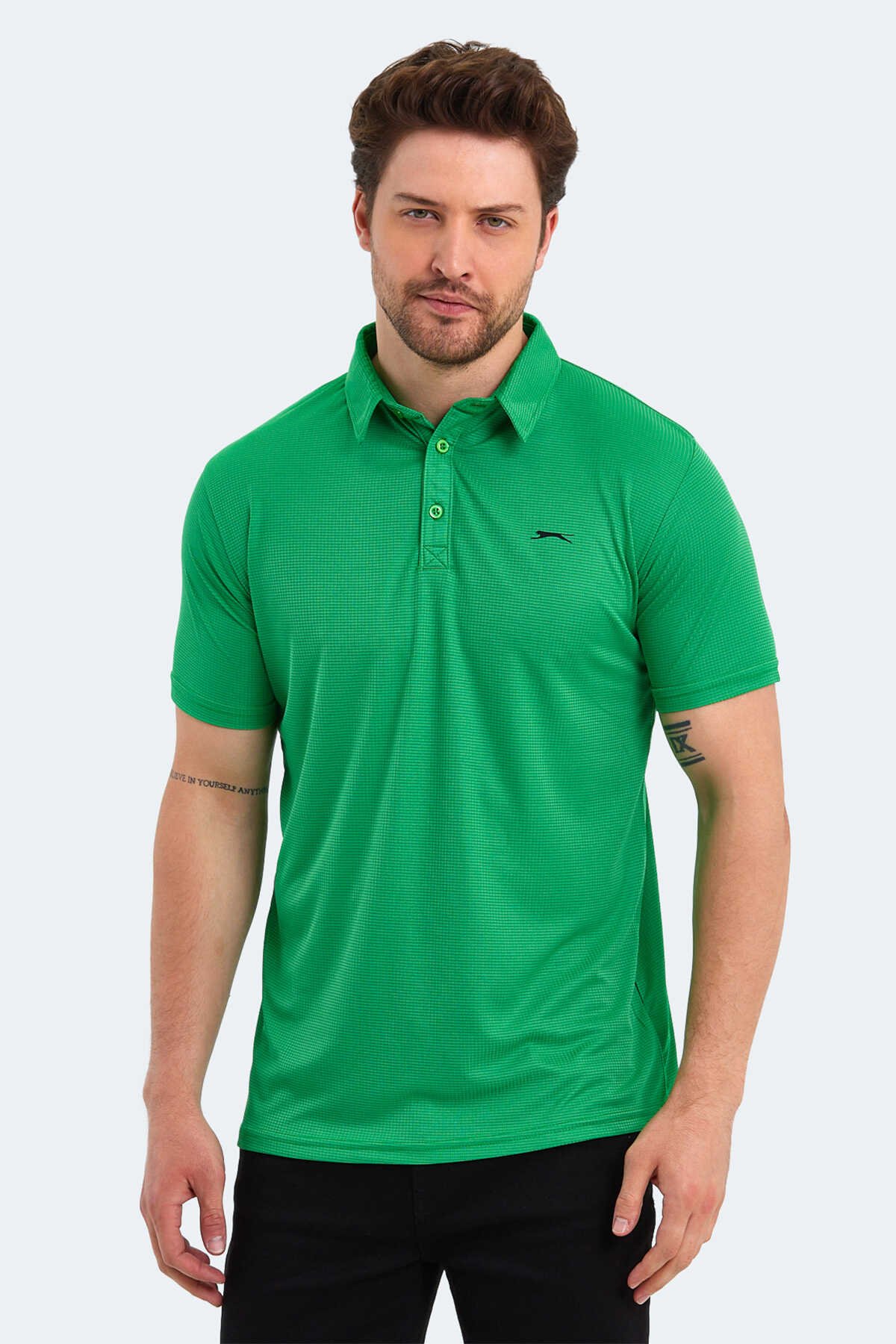 Slazenger - Slazenger SLOAN Erkek Kısa Kol T-Shirt Yeşil