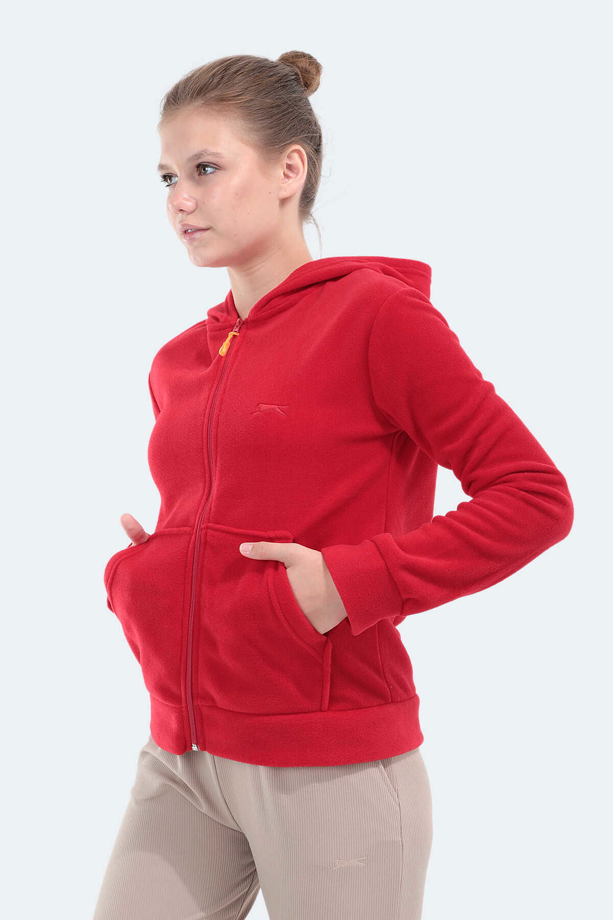Slazenger - Slazenger SOFAL I Kadın Polar Sweatshirt Kırmızı