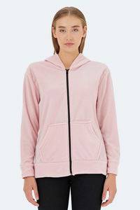 Slazenger - Slazenger SOFAL I Kadın Fermuarlı Kapüşonlu Cepli Pembe Polar Slazenger - Slazenger SOFAL I Kadın Fermuarlı Kapüşonlu Cepli Pembe Polar