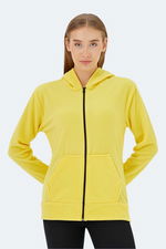 Slazenger - Slazenger SOFAL I Kadın Fermuarlı Kapüşonlu Cepli Sarı Polar Slazenger - Slazenger SOFAL I Kadın Fermuarlı Kapüşonlu Cepli Sarı Polar