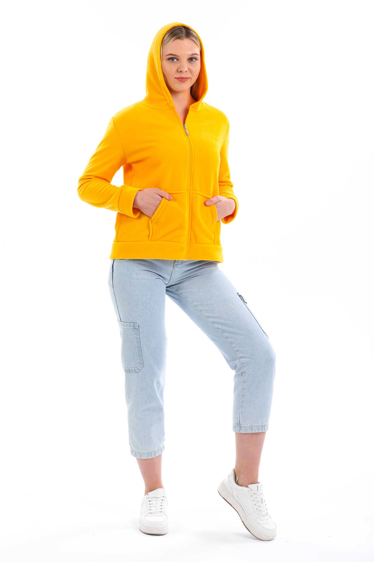 Slazenger SOFAL I Kadın Polar Sweatshirt Sarı