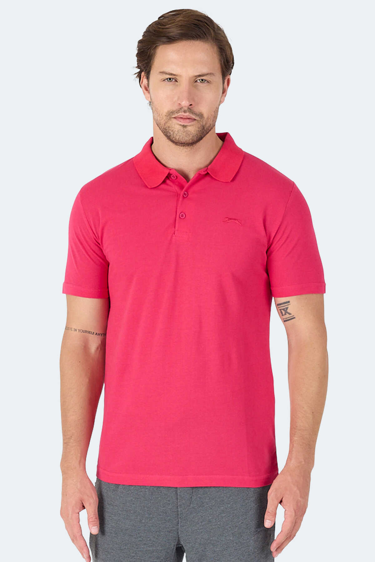 Slazenger - Slazenger SOHO I Erkek Tişört Fuşya