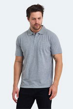 Slazenger - Slazenger SOHO I Erkek Polo Yaka Gri Tişört Slazenger - Slazenger SOHO I Erkek Polo Yaka Gri Tişört