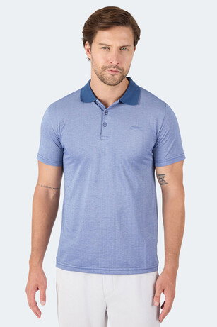 Slazenger SOHO I Erkek Polo Yaka Indigo Tişört