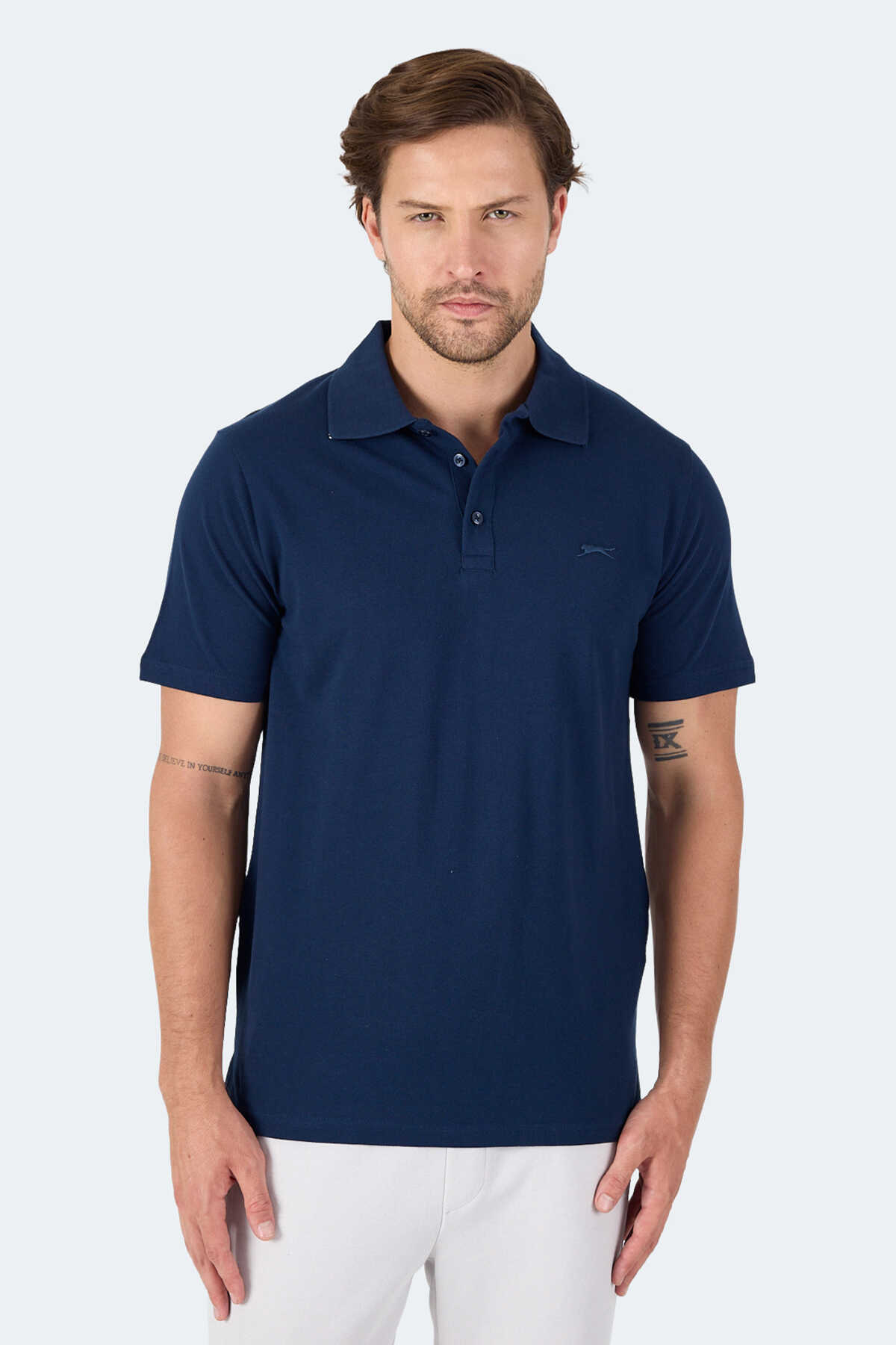 Slazenger - Slazenger SOHO I Erkek Polo Yaka Lacivert Tişört