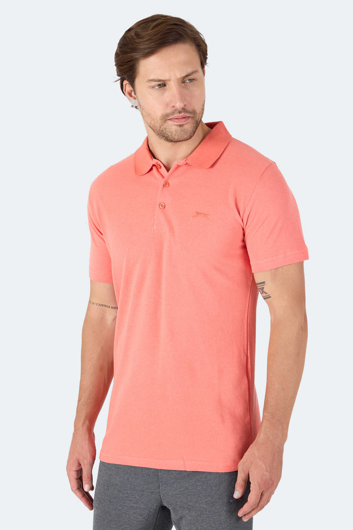 Slazenger - Slazenger SOHO I Erkek Tişört Somon