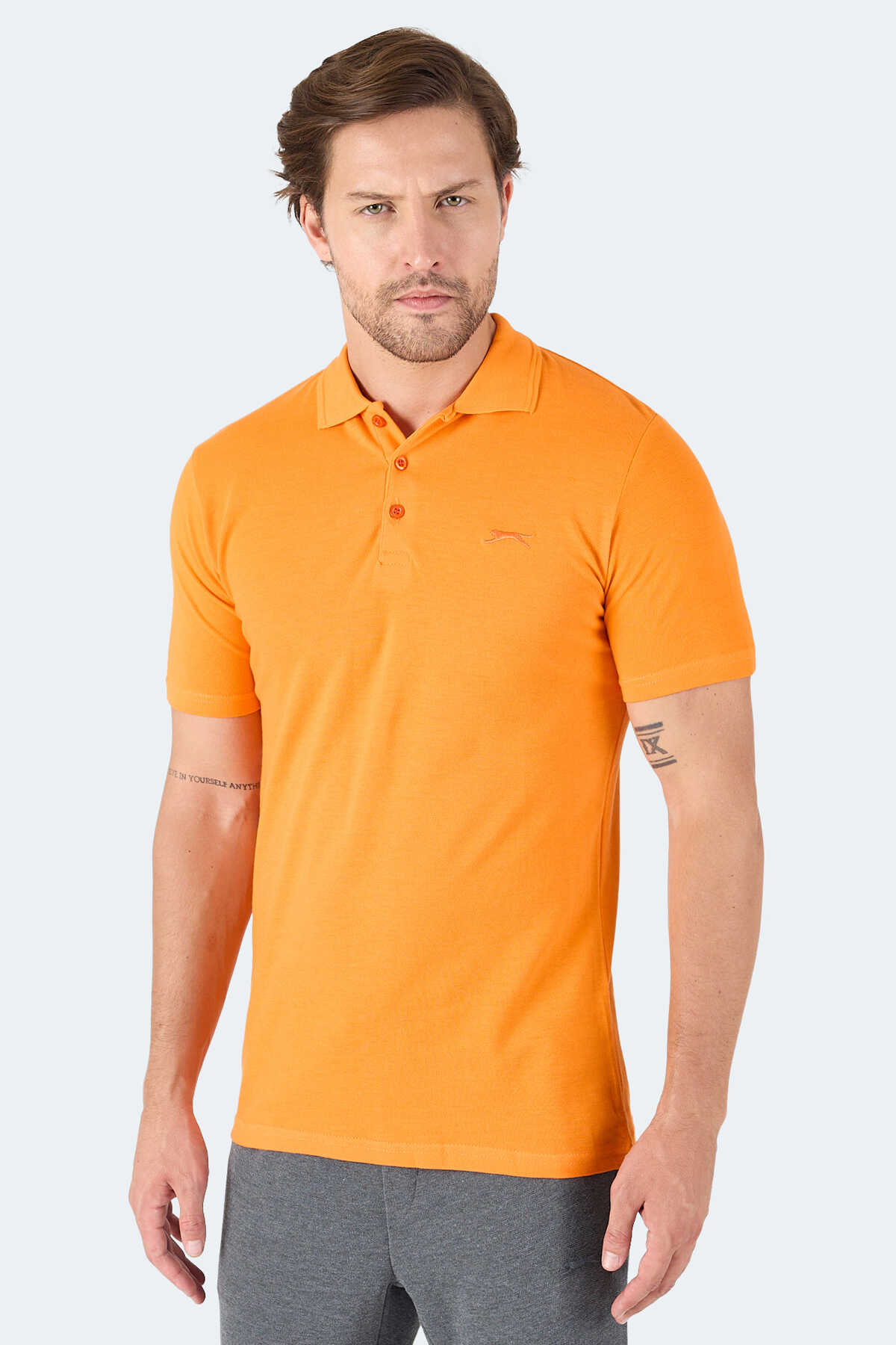 Slazenger - Slazenger SOHO I Erkek Polo Yaka Turuncu Tişört