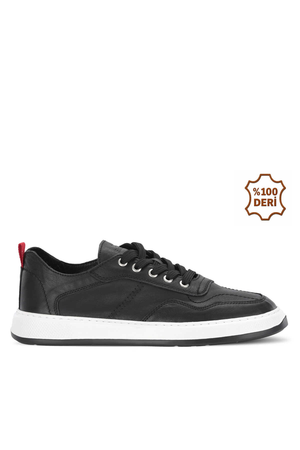 Slazenger - Slazenger SOSA I Erkek Deri Siyah Günlük Spor Ayakkabısı