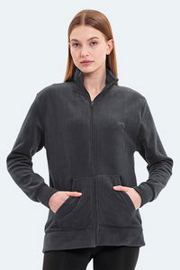 Slazenger - Slazenger SOUL I Kadın Koyu Gri Polar