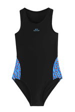 Slazenger - Slazenger Spl RacerBlk Kız Çocuk Siyah / Turkuaz Mayo Slazenger - Slazenger Spl RacerBlk Kız Çocuk Siyah / Turkuaz Mayo