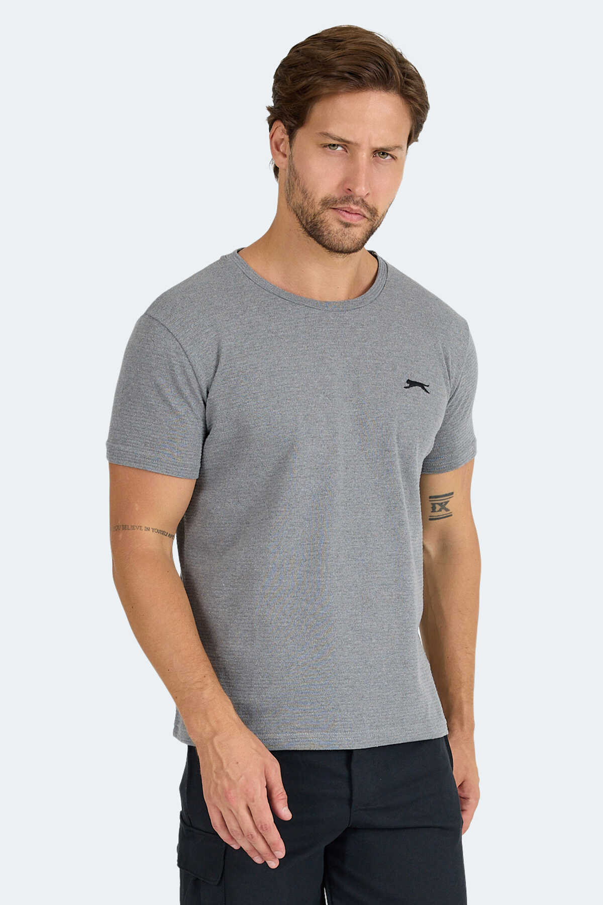 Slazenger - Slazenger SWİTCH I Erkek Tişört Koyu Gri