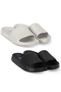 Slazenger - Slazenger TEQILA I 2 Lİ SET Erkek Beyaz - Siyah Terlik