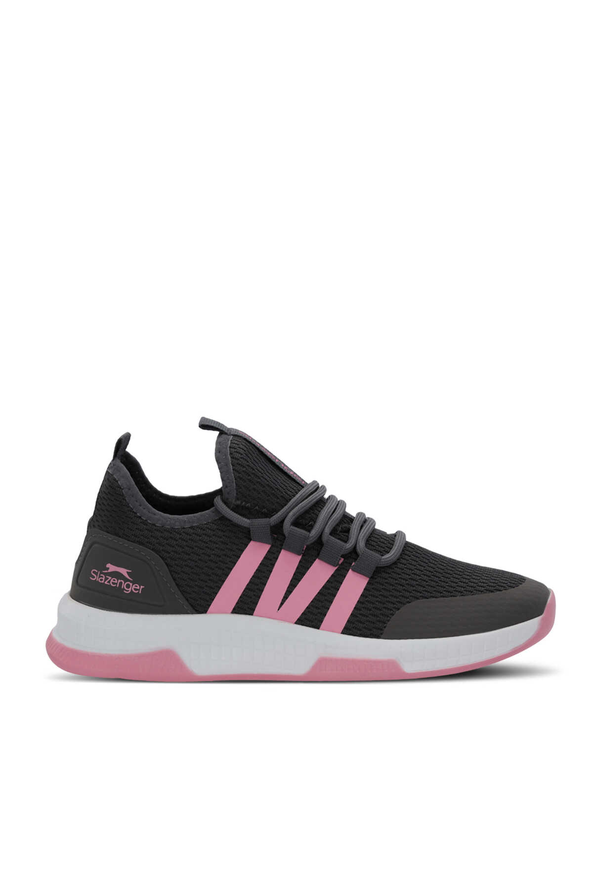Slazenger - Slazenger TUESDAY I K Unisex Sneaker Ayakkabı Koyu Gri / Pembe