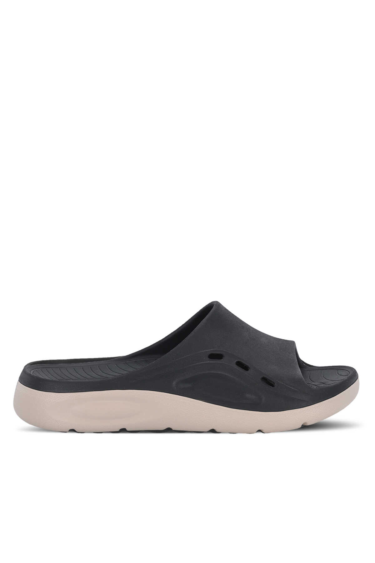 Slazenger - Slazenger TUNDRA I Erkek Siyah / Sütlü Kahve Terlik