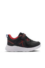 Slazenger - Slazenger VACATION I Unisex Çocuk Cırt Cırtlı Siyah / Kırmızı Günlük Spor Ayakkabısı