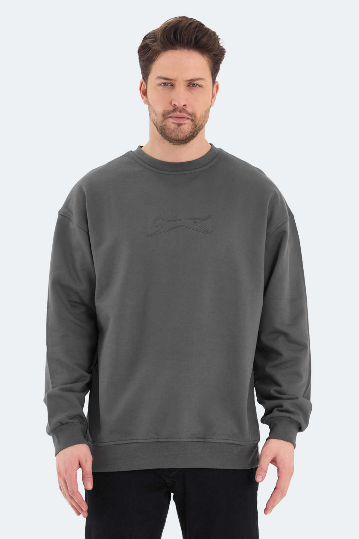 Slazenger - Slazenger VADIK Oversize Erkek Haki Sweatshirt