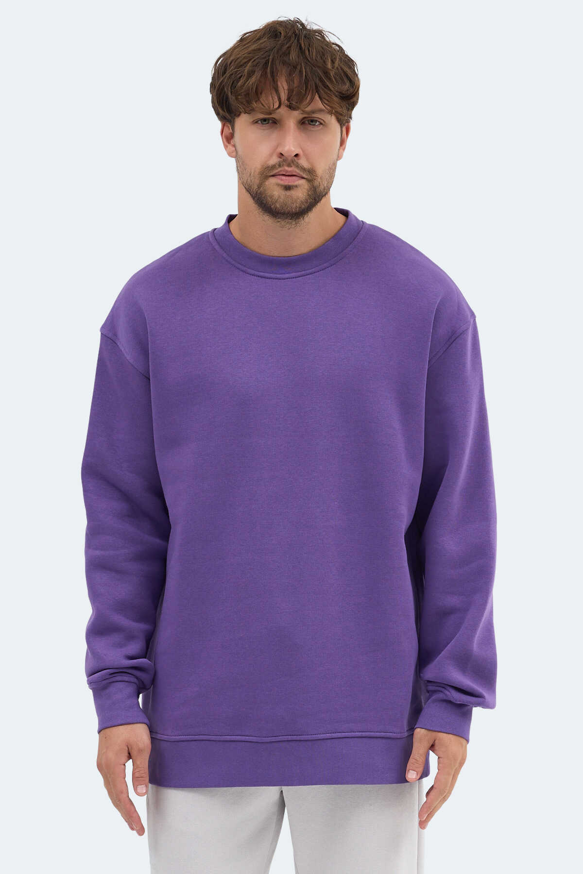 Slazenger - Slazenger VADIM Unisex Oversıze Mor Sweatshırt