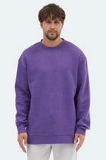 Slazenger - Slazenger VADIM Unisex Oversıze Mor Sweatshırt Slazenger - Slazenger VADIM Unisex Oversıze Mor Sweatshırt