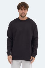 Slazenger - Slazenger VADIM Unisex Oversıze Siyah Sweatshırt Slazenger - Slazenger VADIM Unisex Oversıze Siyah Sweatshırt