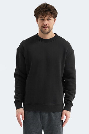 Slazenger VADIM Unisex Oversıze Siyah Sweatshırt