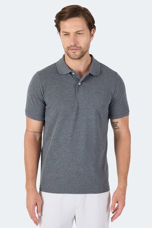 Slazenger VALE KTN Erkek Polo Yaka Antrasit Tişört