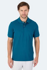 Slazenger - Slazenger VALE KTN Erkek Polo Yaka Petrol Tişört Slazenger - Slazenger VALE KTN Erkek Polo Yaka Petrol Tişört