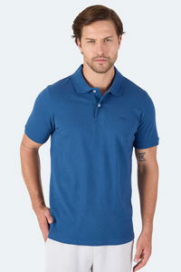 Slazenger - Slazenger VALE KTN Erkek Polo Yaka Mavi Tişört Slazenger - Slazenger VALE KTN Erkek Polo Yaka Mavi Tişört