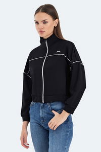 Slazenger - Slazenger VALENCIA Kadın Crop Siyah Sweatshırt Slazenger - Slazenger VALENCIA Kadın Crop Siyah Sweatshırt