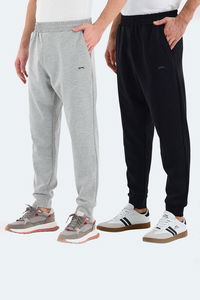 Slazenger - Slazenger VALERIE 2 Lİ SET Erkek Cepli Siyah - Gri Eşofman Altı Slazenger - Slazenger VALERIE 2 Lİ SET Erkek Cepli Siyah - Gri Eşofman Altı