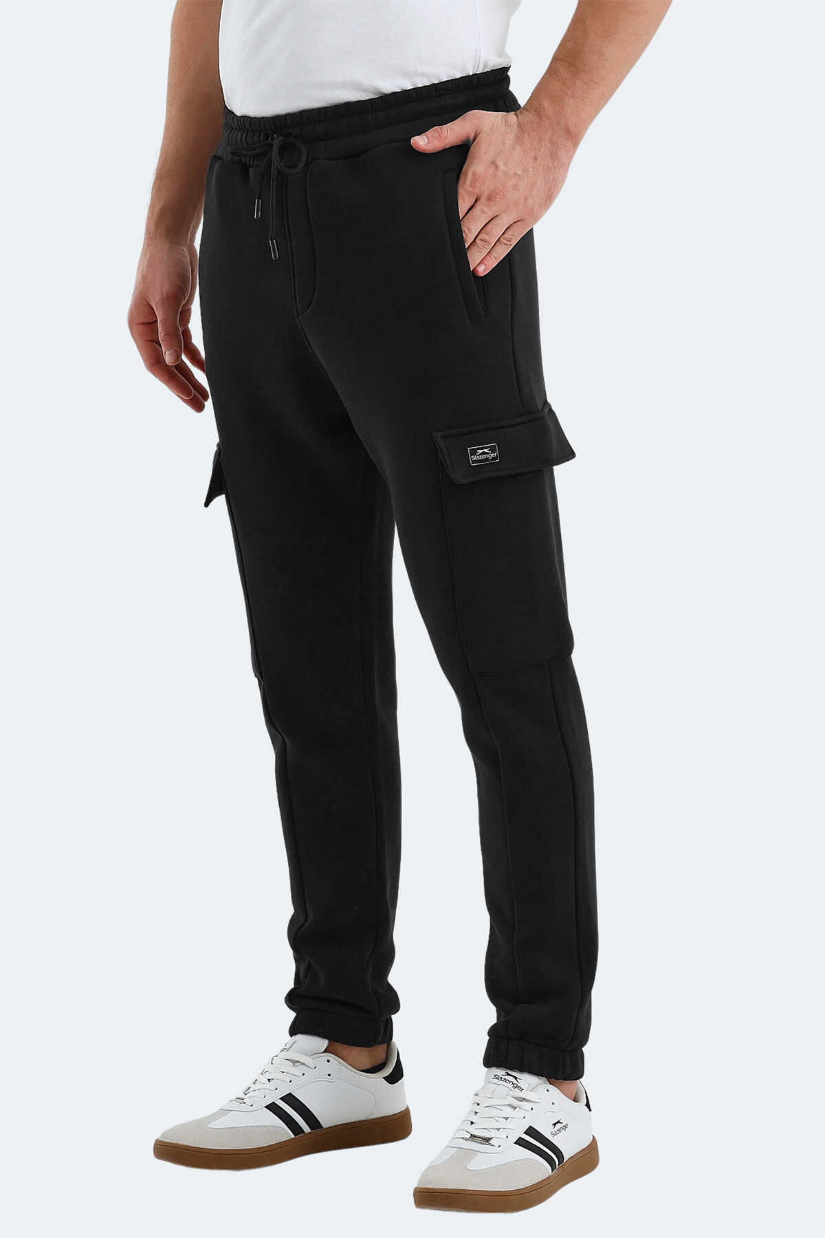 Slazenger VALORA 2 Lİ SET Erkek Kargo Cepli Siyah - Petrol Eşofman Altı - 3