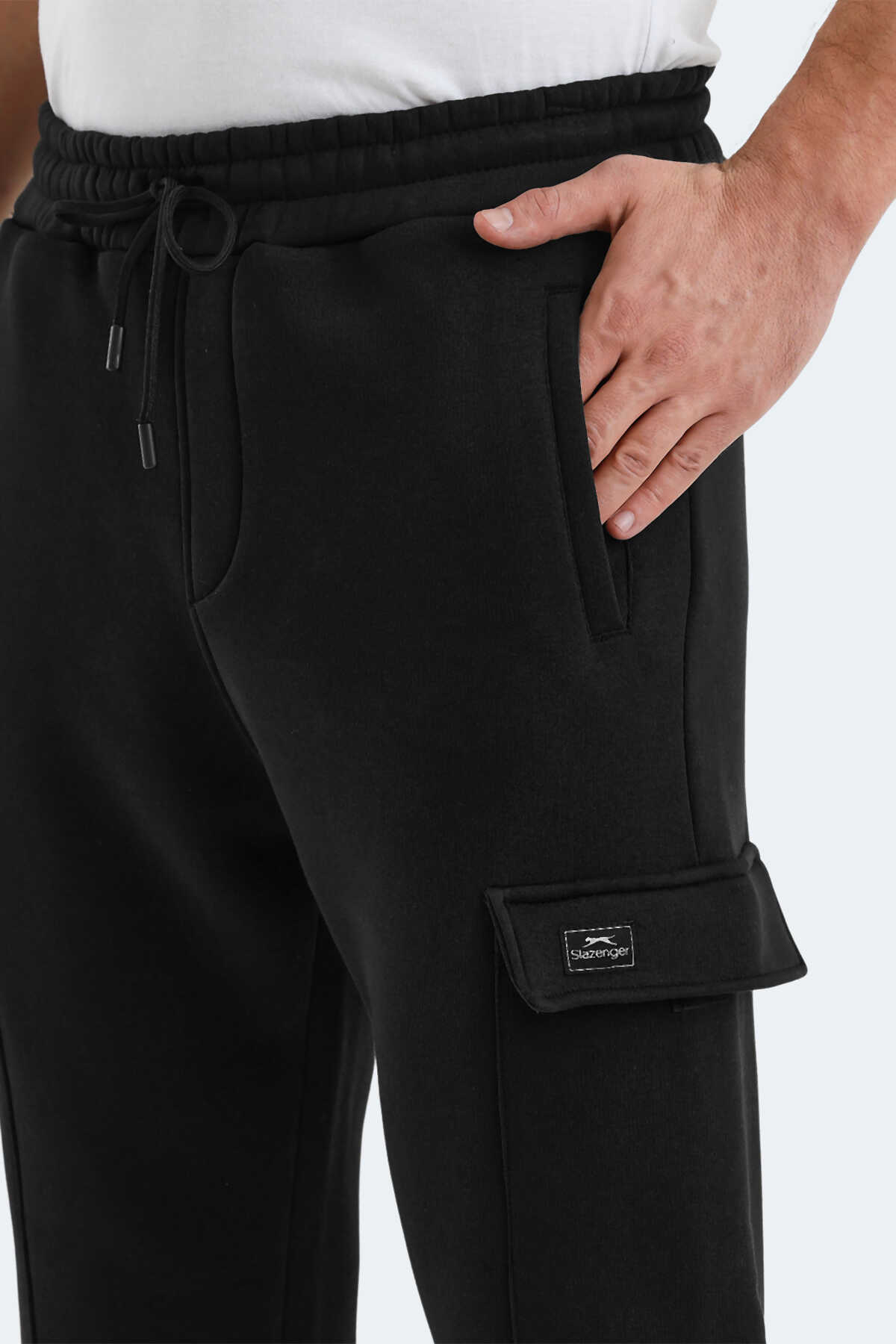 Slazenger VALORA 2 Lİ SET Erkek Kargo Cepli Siyah - Petrol Eşofman Altı - 5