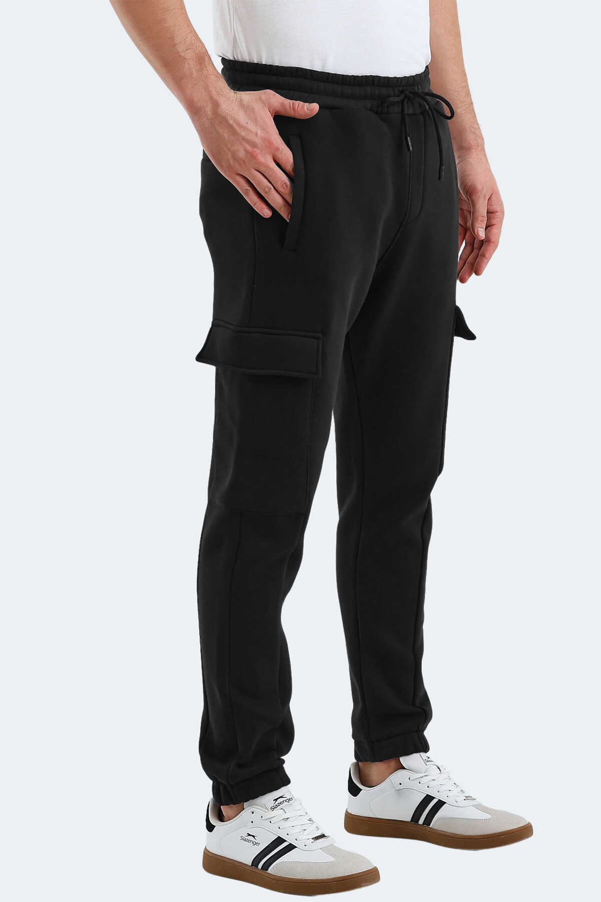 Slazenger VALORA 2 Lİ SET Erkek Kargo Cepli Siyah - Petrol Eşofman Altı - 7
