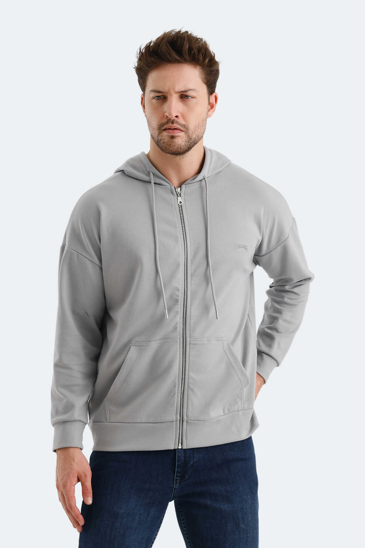 Slazenger - Slazenger VALTER Erkek Sweatshirt Gri