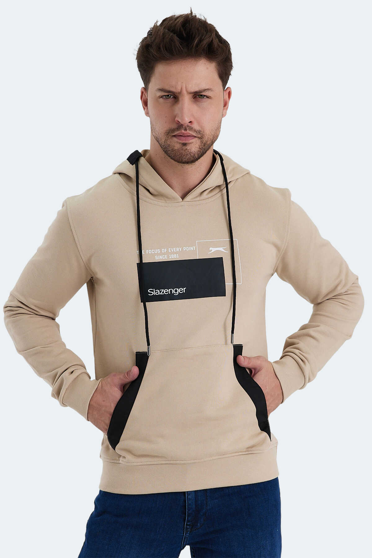 Slazenger - Slazenger VANDA Erkek Sweatshirt Bej