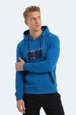 Slazenger - Slazenger VANDA Erkek Kanguru Cepli Kapüşonlu Mavi Sweatshırt