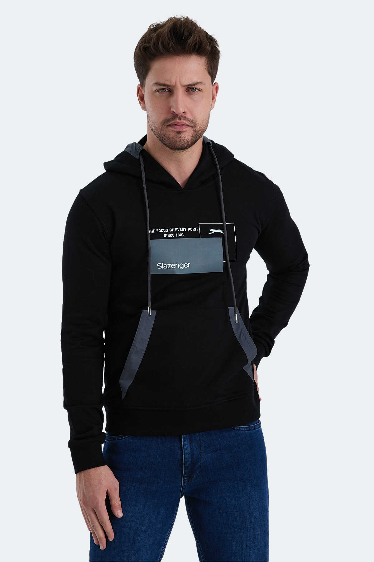 Slazenger - Slazenger VANDA Erkek Sweatshirt Siyah