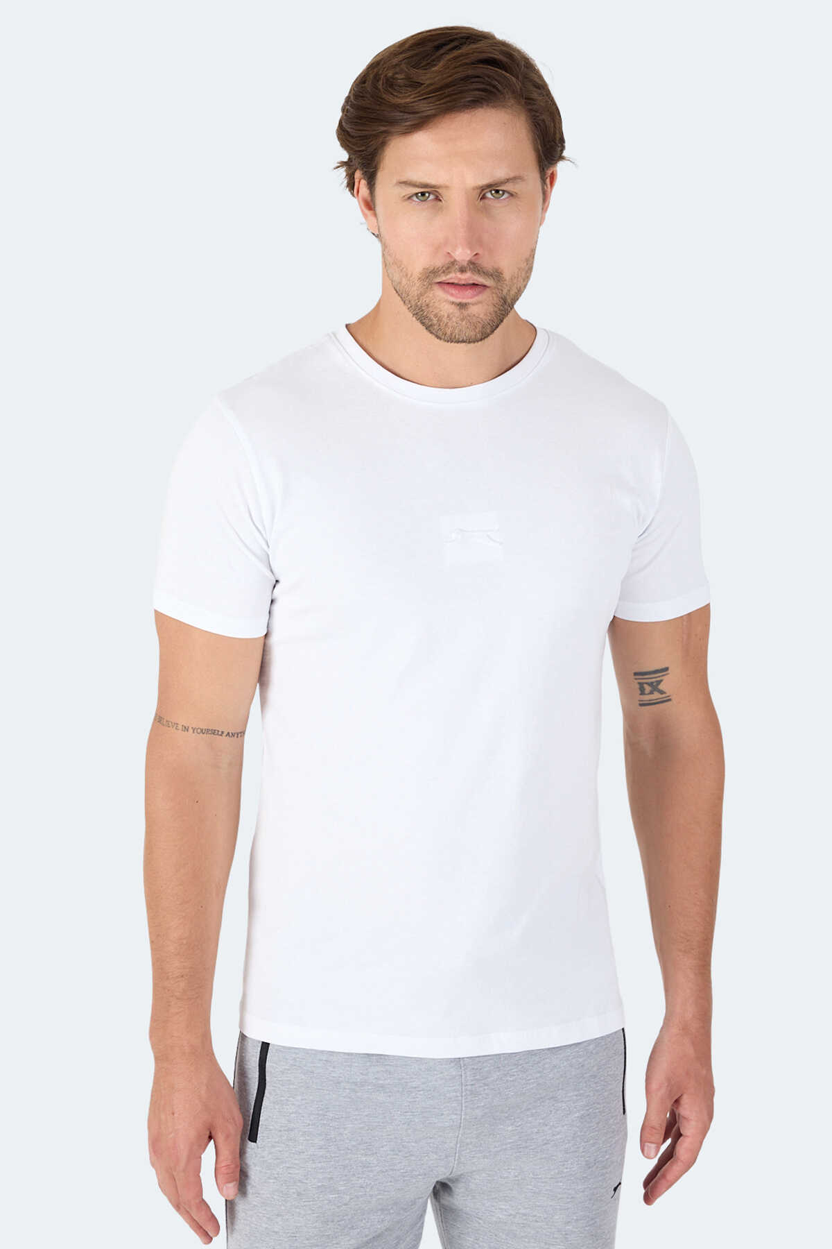 Slazenger - Slazenger VANN IN Erkek Tişört Beyaz