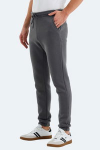 Slazenger - Slazenger VARIOUS Erkek Cepli Dar Paça Koyu Gri Eşofman Altı